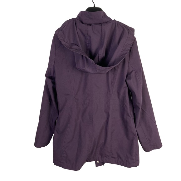 Sears Classic Purple All-Weather Hooded Parka Jacket Large - Picture 2 of 13